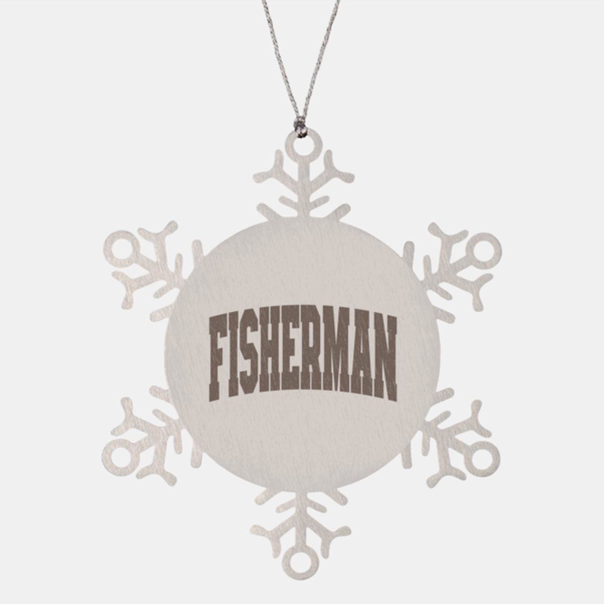 Fisherman Fishing Fish Ornament, Gifts, Snowflake Ornament, Christmas, Stocking Stuffer