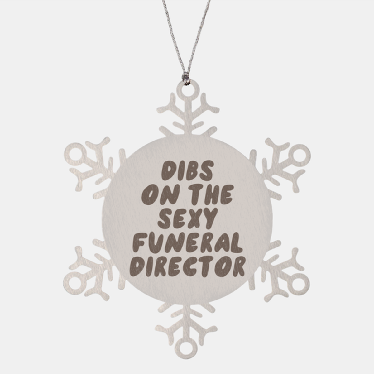 Funeral director Girlfriend Boyfriend Wife Husband Ornament, Gifts, Snowflake Ornament, Christmas, Stocking Stuffer