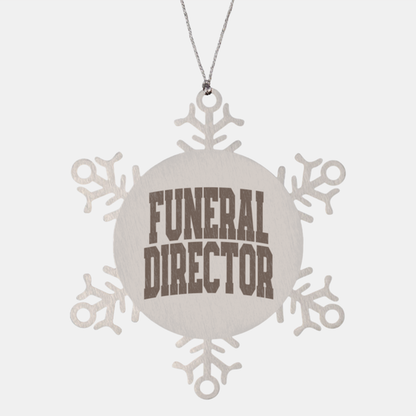 Funeral director Graduation Ornament, Gifts, Snowflake Ornament, Christmas, Stocking Stuffer