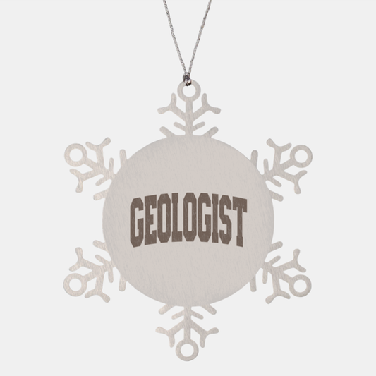 Geologist Geology Graduation Ornament, Gifts, Snowflake Ornament, Christmas, Stocking Stuffer