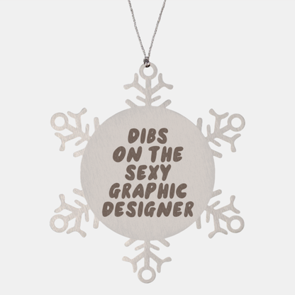 Graphic designer Girlfriend Boyfriend Wife Husband Ornament, Gifts, Snowflake Ornament, Christmas, Stocking Stuffer