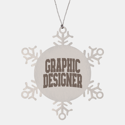 Graphic designer Graduation Ornament, Gifts, Snowflake Ornament, Christmas, Stocking Stuffer