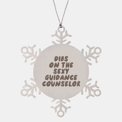 Guidance counselor Girlfriend Boyfriend Wife Husband Ornament, Gifts, Snowflake Ornament, Christmas, Stocking Stuffer