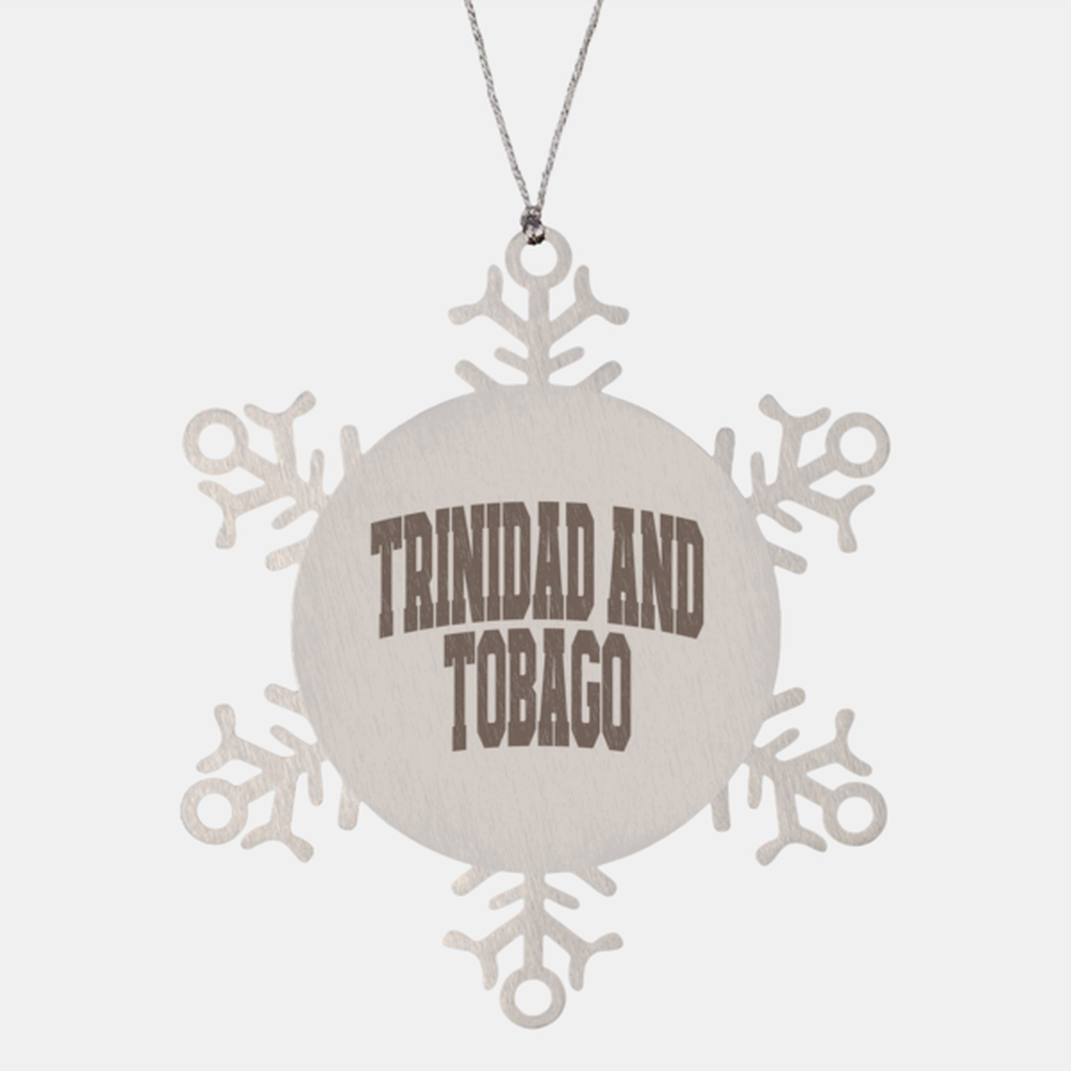 Trinidad and Tobago Moving Away Ornament, Gifts, Snowflake Ornament, Christmas, Stocking Stuffer