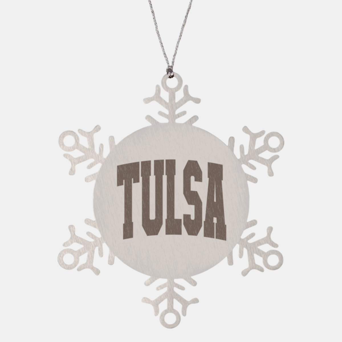 Tulsa Oklahoma Moving Away Ornament, Gifts, Snowflake Ornament, Christmas, Stocking Stuffer