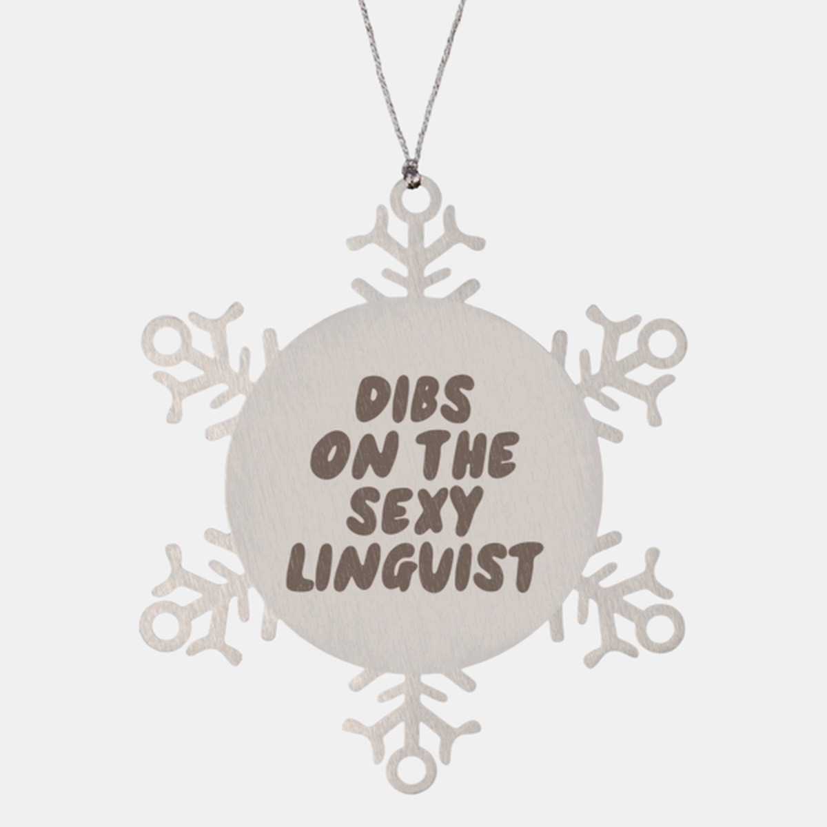 Linguist Wife Husband Boyfriend Girlfriend Ornament, Gifts, Snowflake Ornament, Christmas, Stocking Stuffer