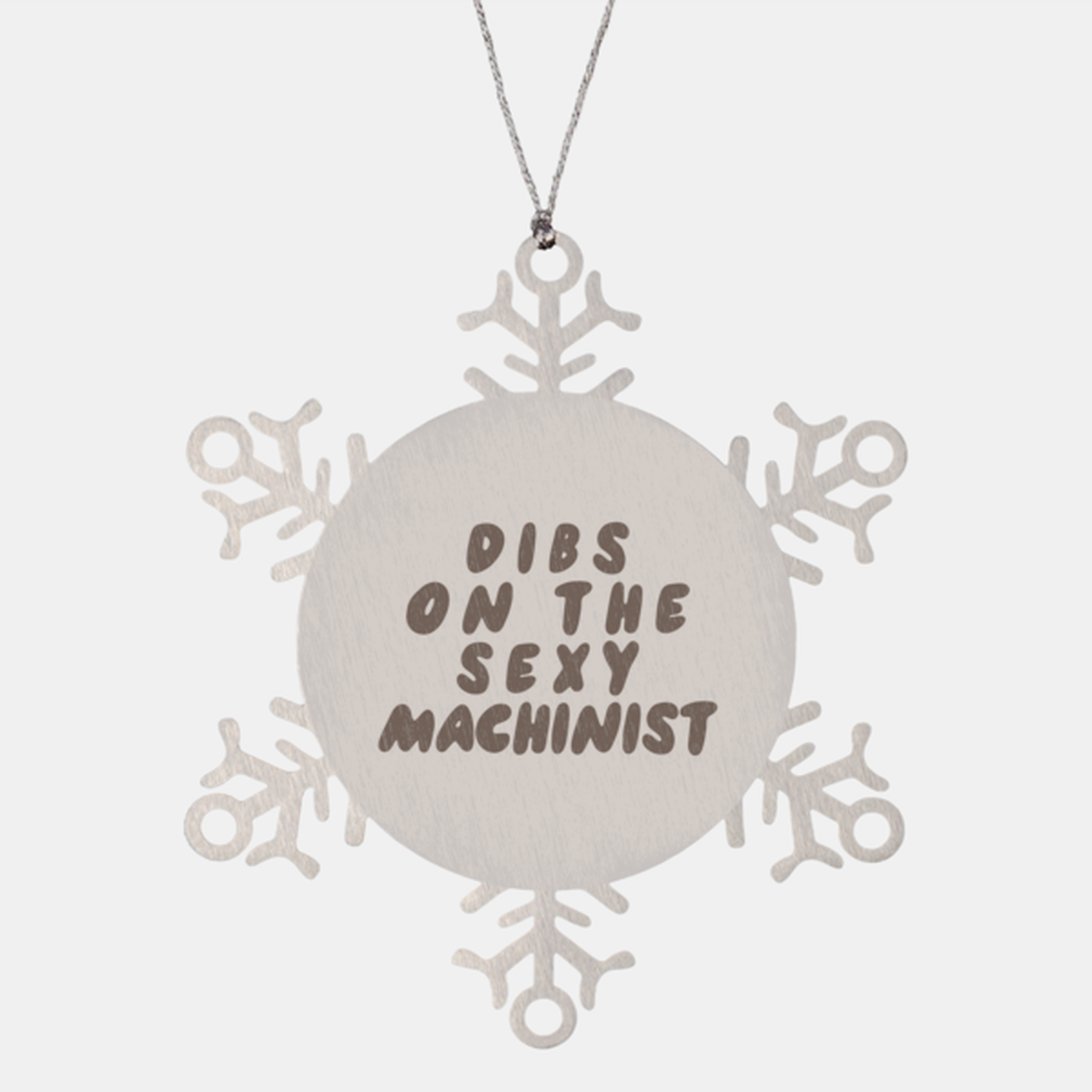 Machinist Wife Husband Boyfriend Girlfriend Ornament, Gifts, Snowflake Ornament, Christmas, Stocking Stuffer