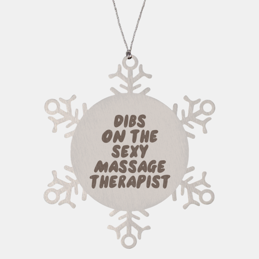 Massage therapist Wife Husband Boyfriend Girlfriend Ornament, Gifts, Snowflake Ornament, Christmas, Stocking Stuffer