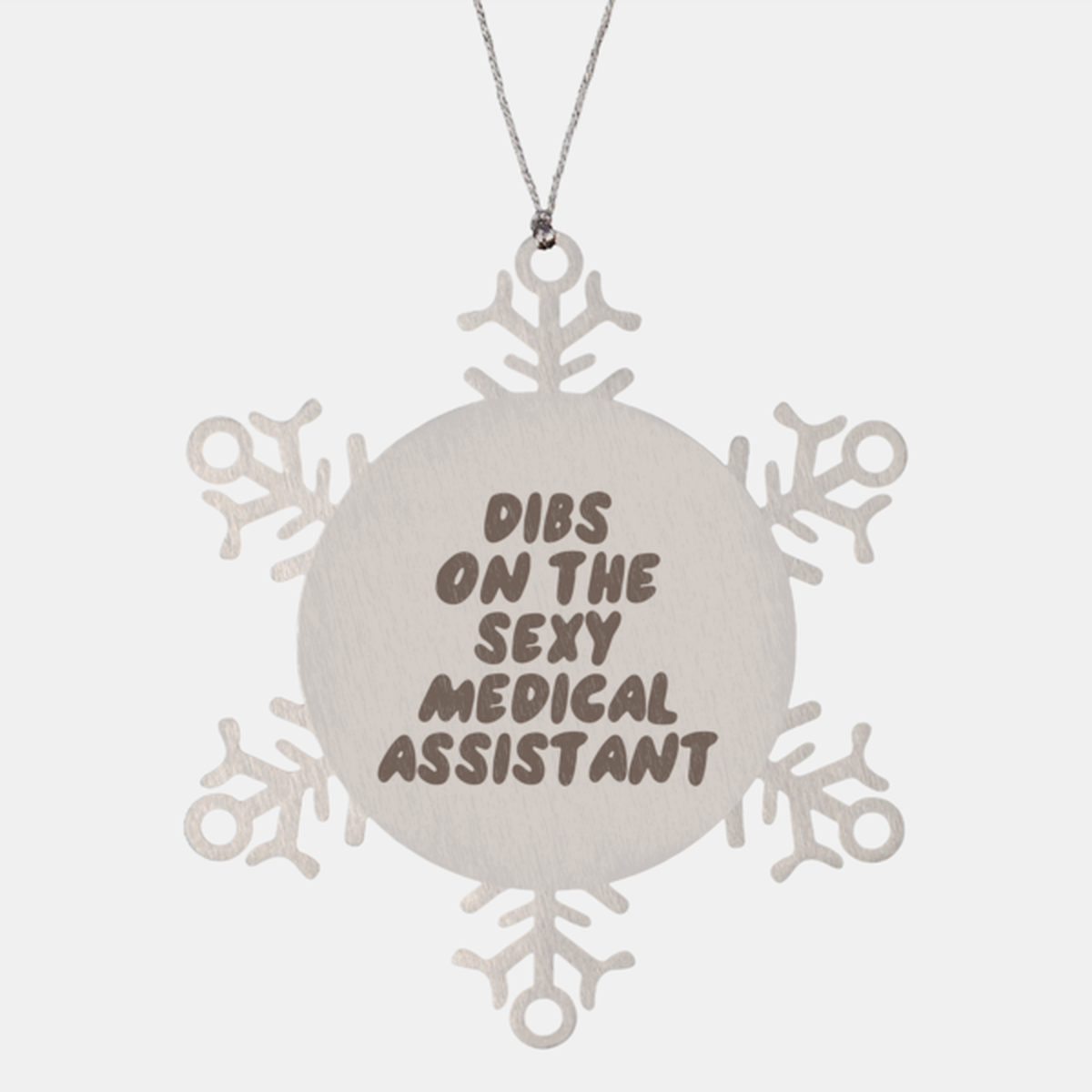 Medical assistant Wife Husband Boyfriend Girlfriend Ornament, Gifts, Snowflake Ornament, Christmas, Stocking Stuffer