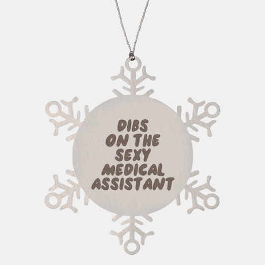 Medical assistant Wife Husband Boyfriend Girlfriend Ornament, Gifts, Snowflake Ornament, Christmas, Stocking Stuffer