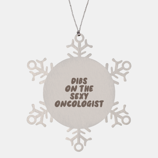 Oncologist Oncology Wife Husband Boyfriend Girlfriend Ornament, Gifts, Snowflake Ornament, Christmas, Stocking Stuffer