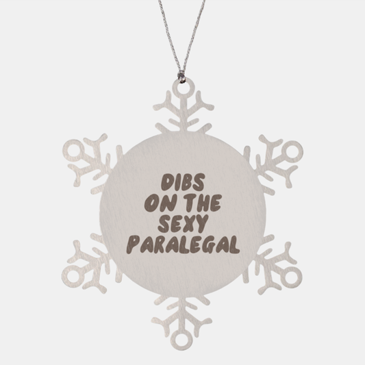 Paralegal Wife Husband Boyfriend Girlfriend Ornament, Gifts, Snowflake Ornament, Christmas, Stocking Stuffer