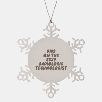 Radiologic technologist xray tech Wife Husband Boyfriend Girlfriend Ornament, Gifts, Snowflake Ornament, Christmas, Stocking Stuffer