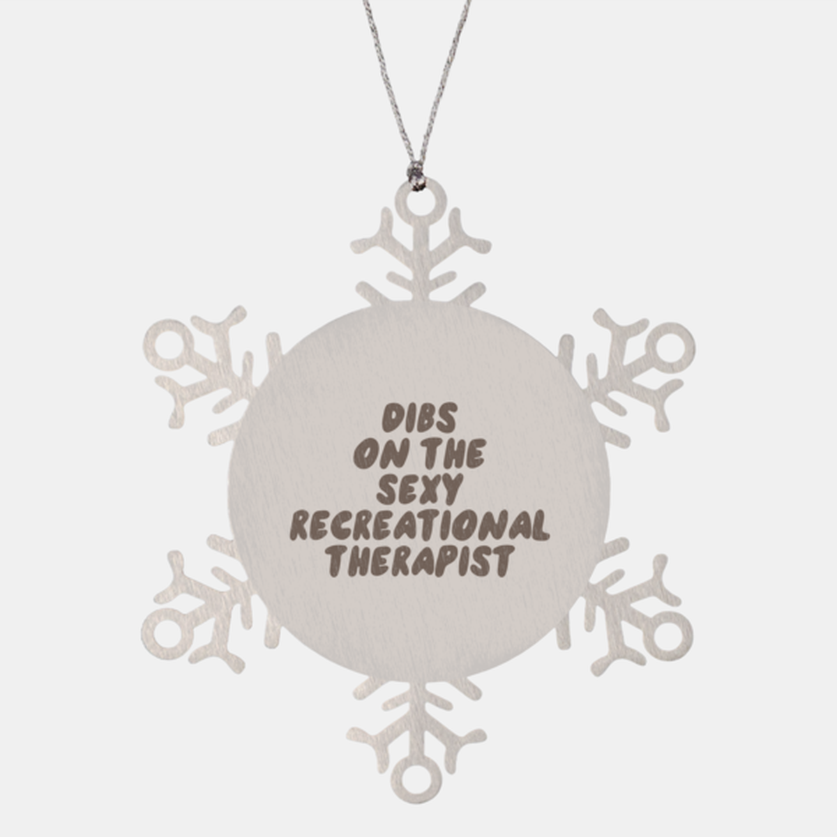 Recreational therapist therapy Wife Husband Boyfriend Girlfriend Ornament, Gifts, Snowflake Ornament, Christmas, Stocking Stuffer