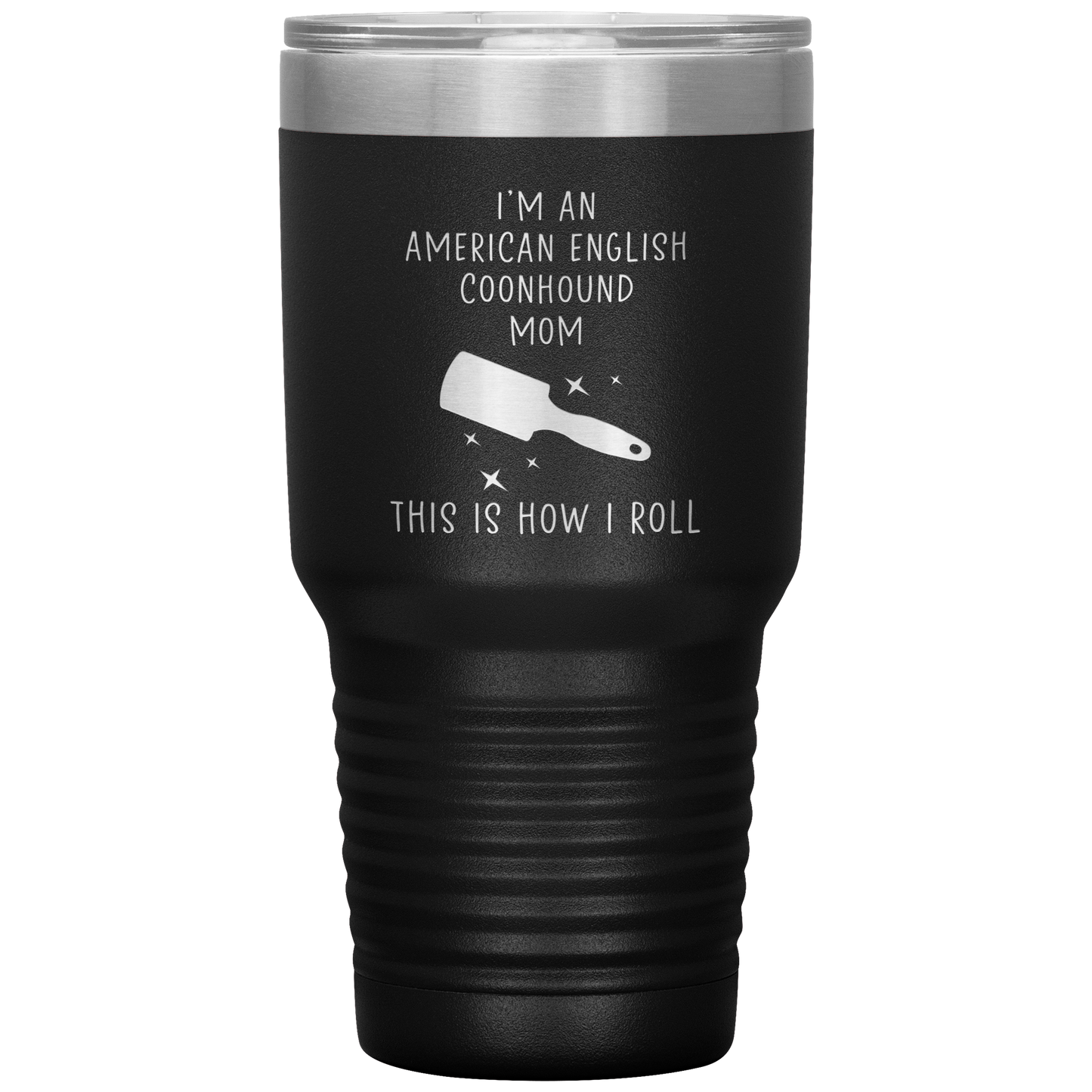 American English Coonhound Mom Tumbler, Funny Travel Coffee Mug, Birthday Gifts for Men and Women