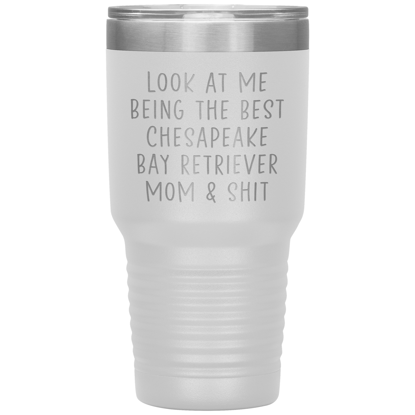 Chesapeake Bay Retriever Mom Tumbler, Funny Travel Coffee Mug, Birthday Gifts for Men and Women