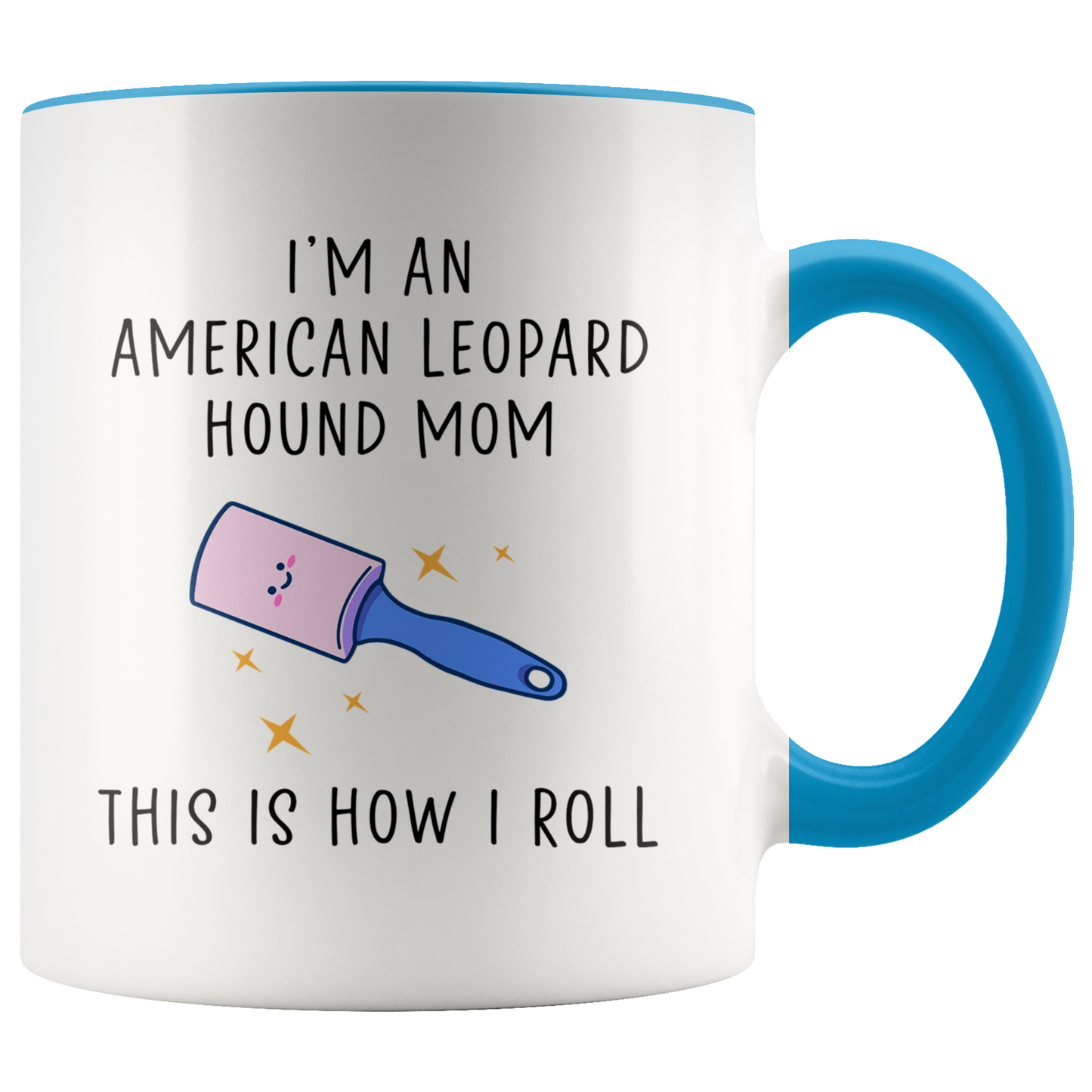 American Leopard Hound Mom Gifts, American Leopard Hound Mom Coffee Mug, Two Tone Accent Cup, Birthday Gift for Men and Women