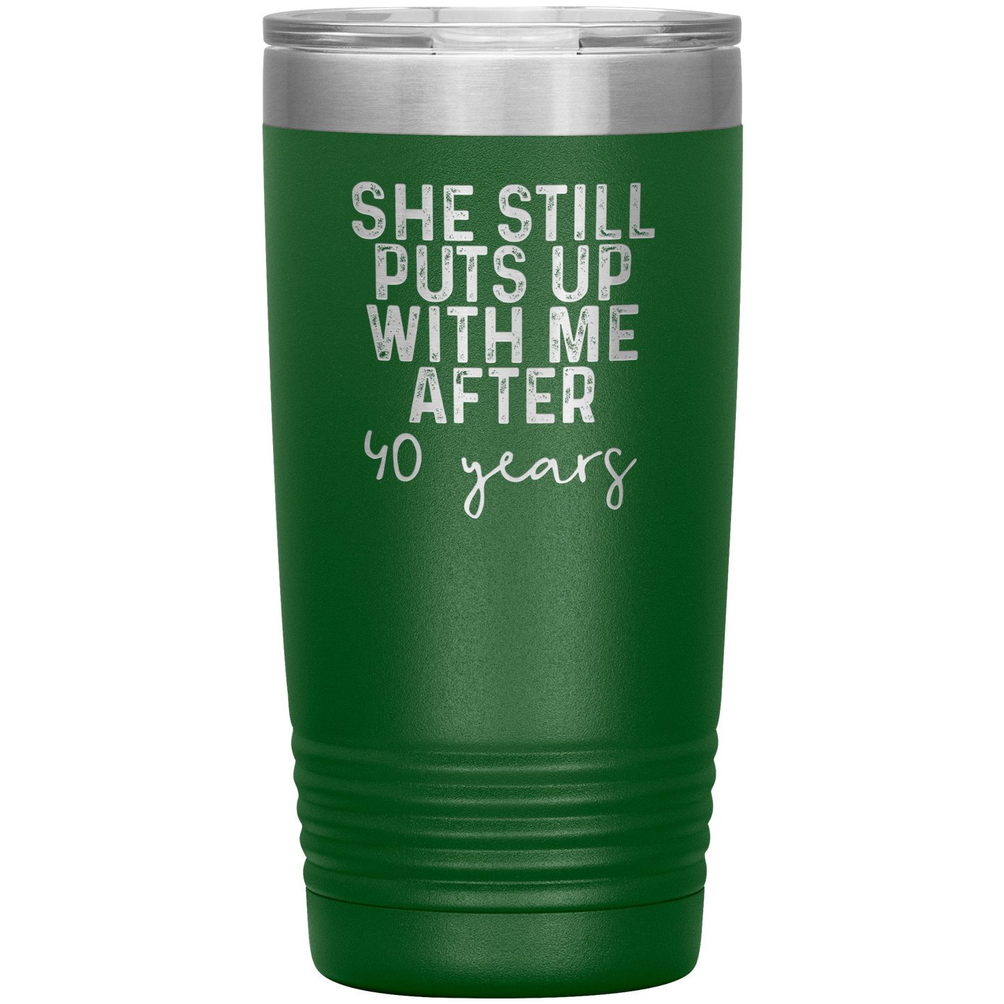 40th Anniversary Gifts for Husband, Coffee Mug, Tumbler, Birthday Gifts for Men and Women