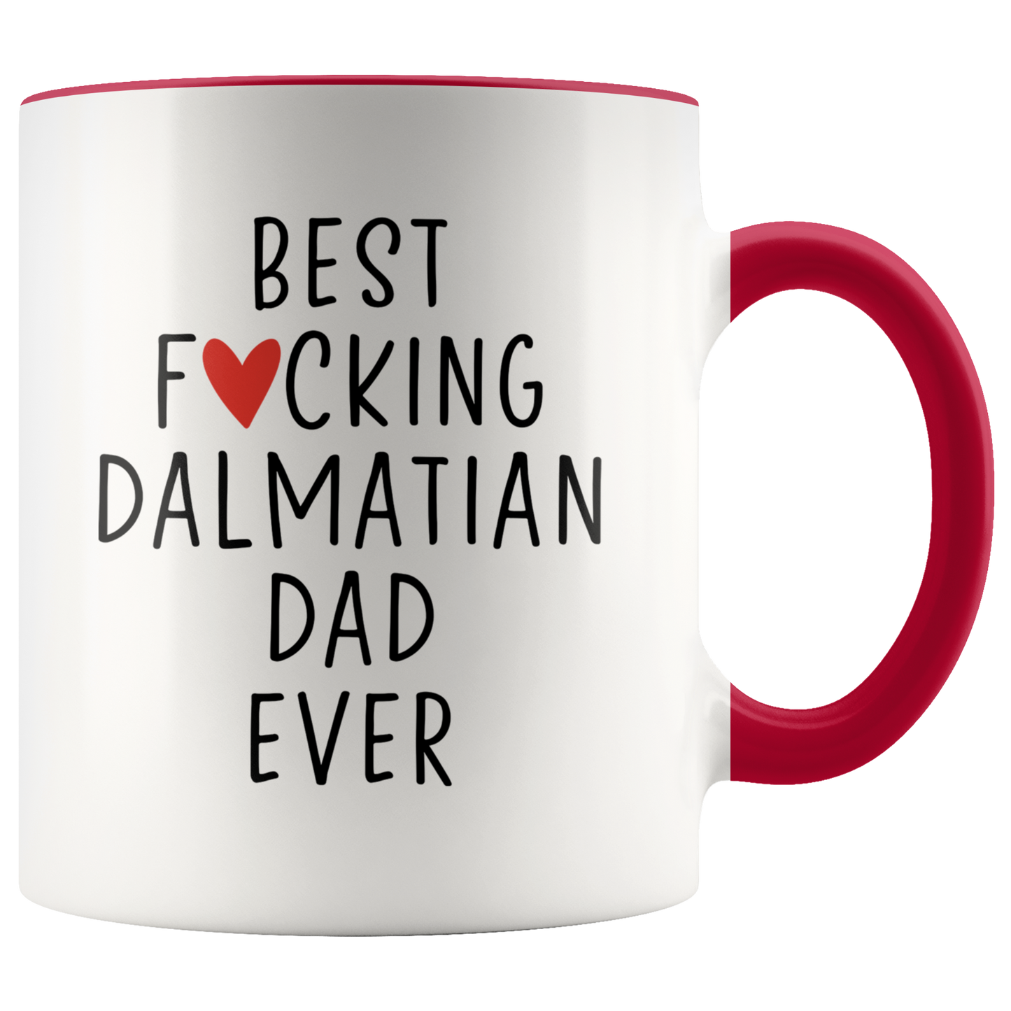 Dalmatian Dad Gifts, Coffee Mug, Two Tone Accent Cup, Birthday Gift for Men and Women