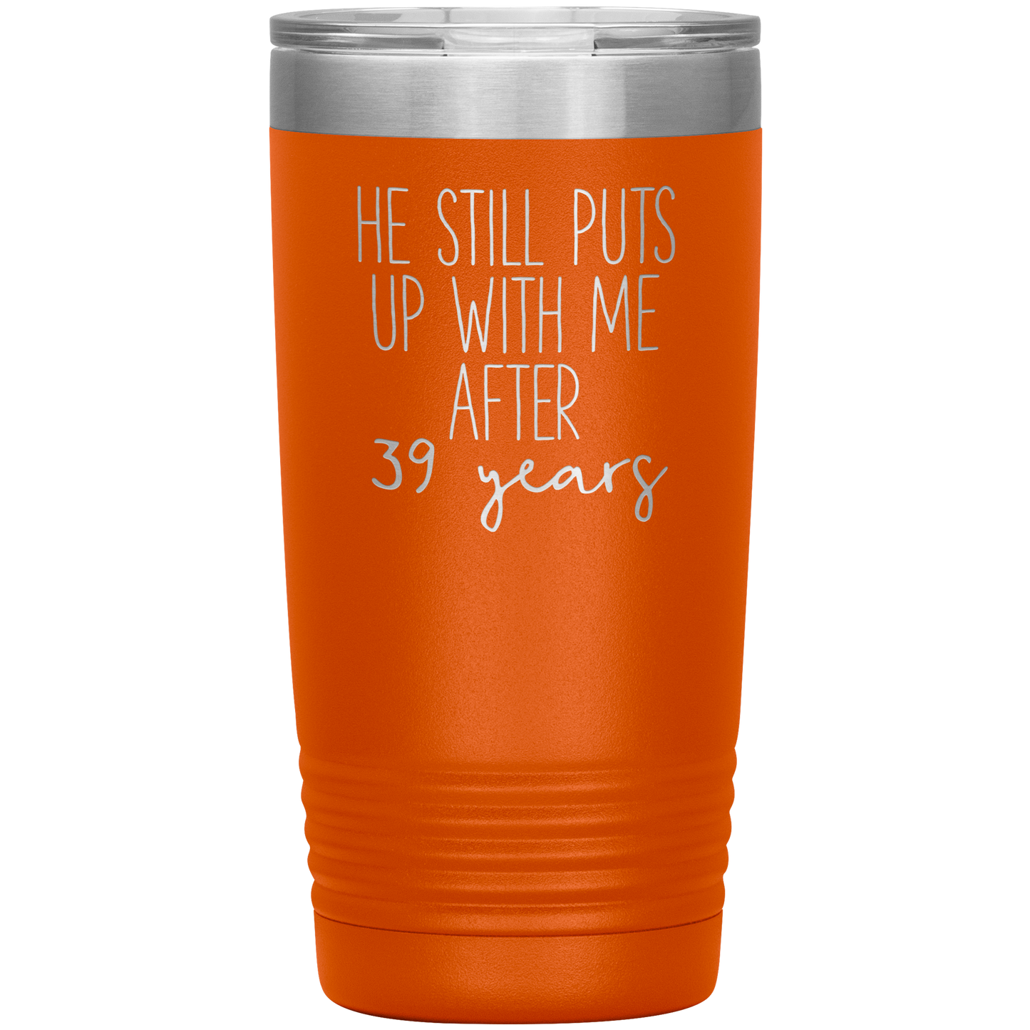 39th Anniversary Gifts for Husband, Coffee Mug, Tumbler, Birthday Gifts for Men and Women