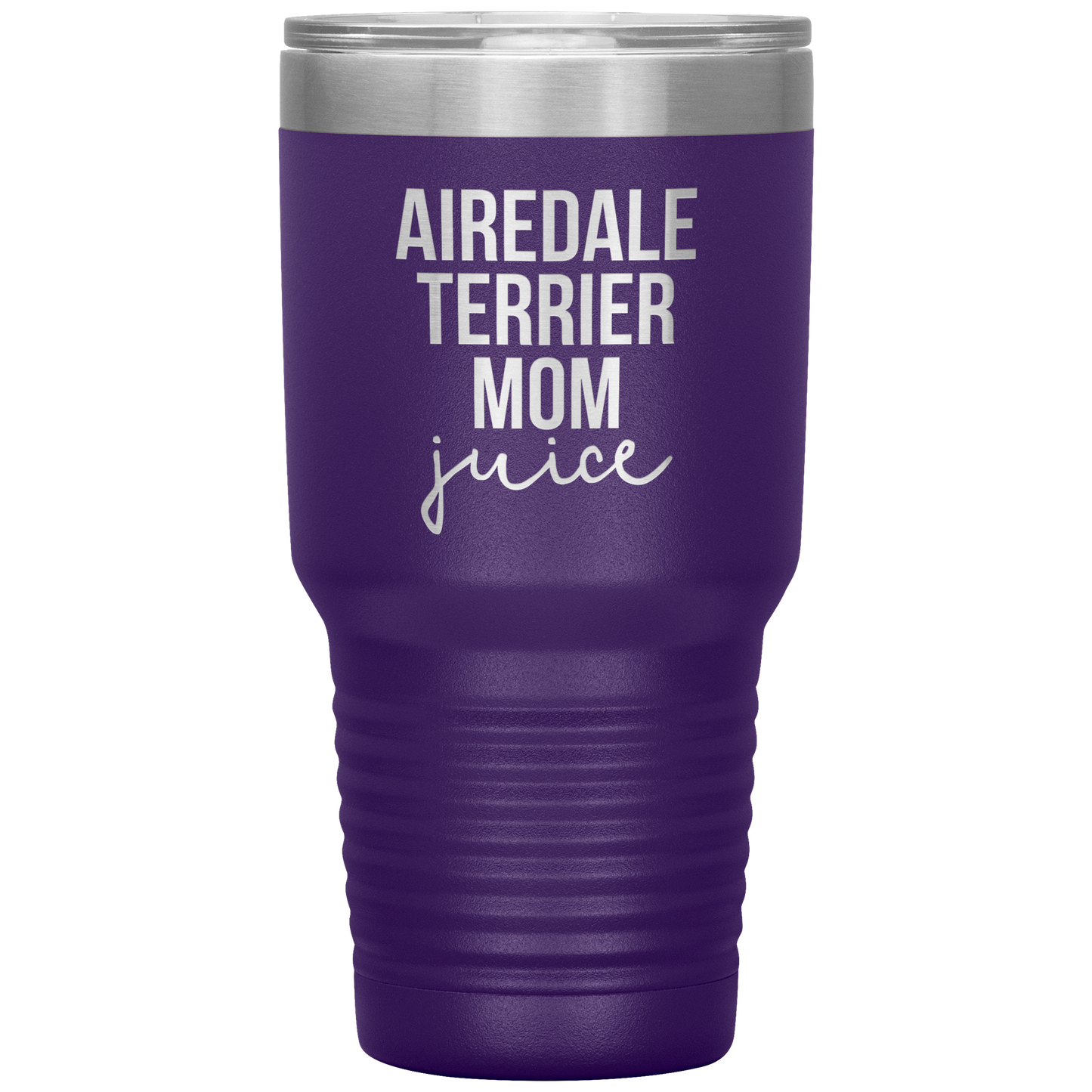 Airedale Terrier Mom Tumbler, Funny Travel Coffee Mug, Birthday Gifts for Men and Women