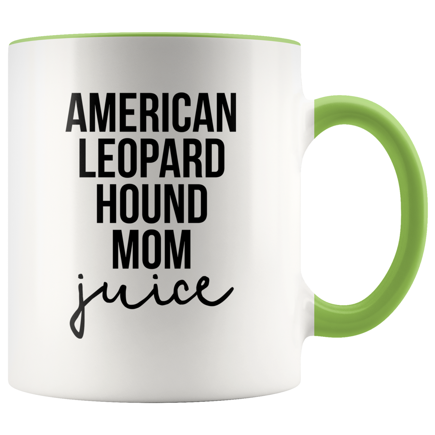 American Leopard Hound Mom Gifts, Coffee Mug, Two Tone Accent Cup, Birthday Gift for Men and Women