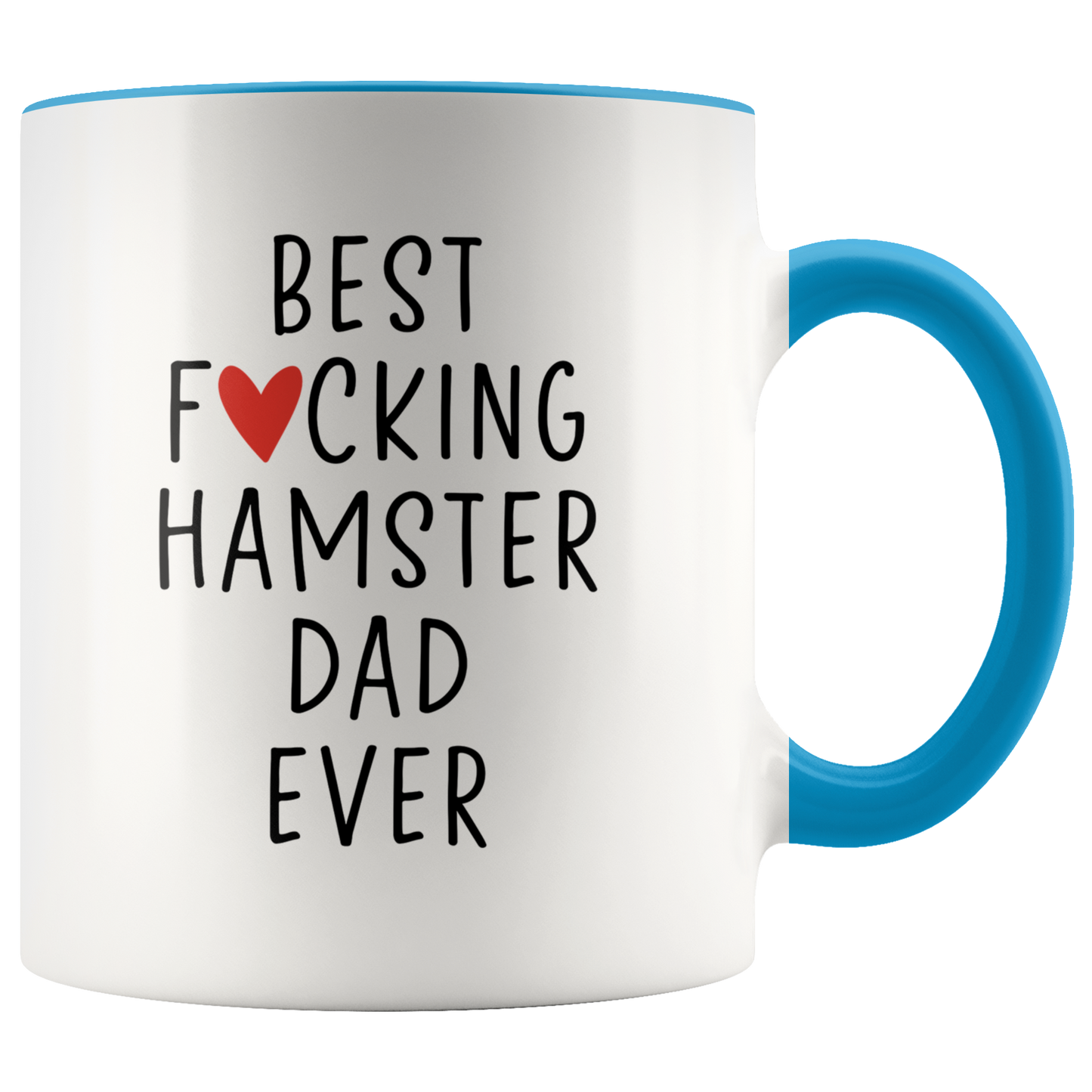 Hamster Dad Gifts, Coffee Mug, Two Tone Accent Cup, Birthday Gift for Men and Women