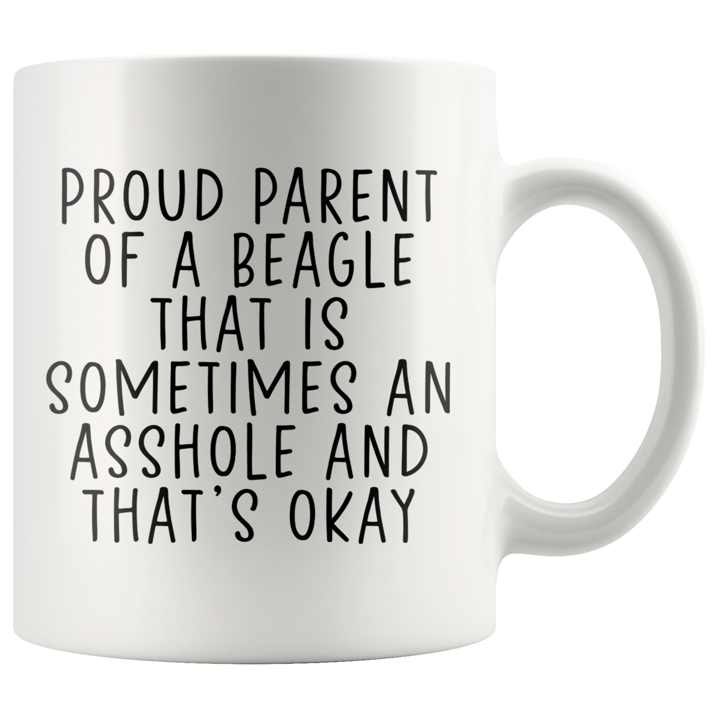 Beagle Mom Dad Gifts, Beagle Lover Coffee Mug, Two Tone Accent Cup, Birthday Gift for Men and Women