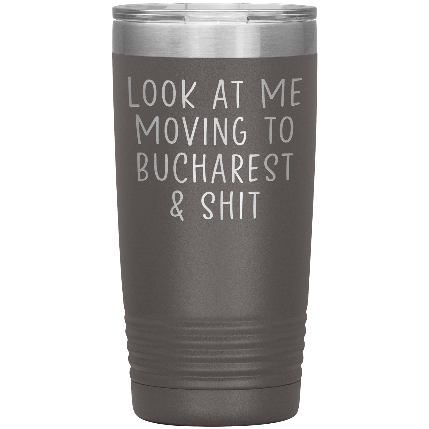 Moving to Bucharest Romania Tumbler, Funny Moving Away Travel Coffee Mug, Birthday Gifts for Men and Women