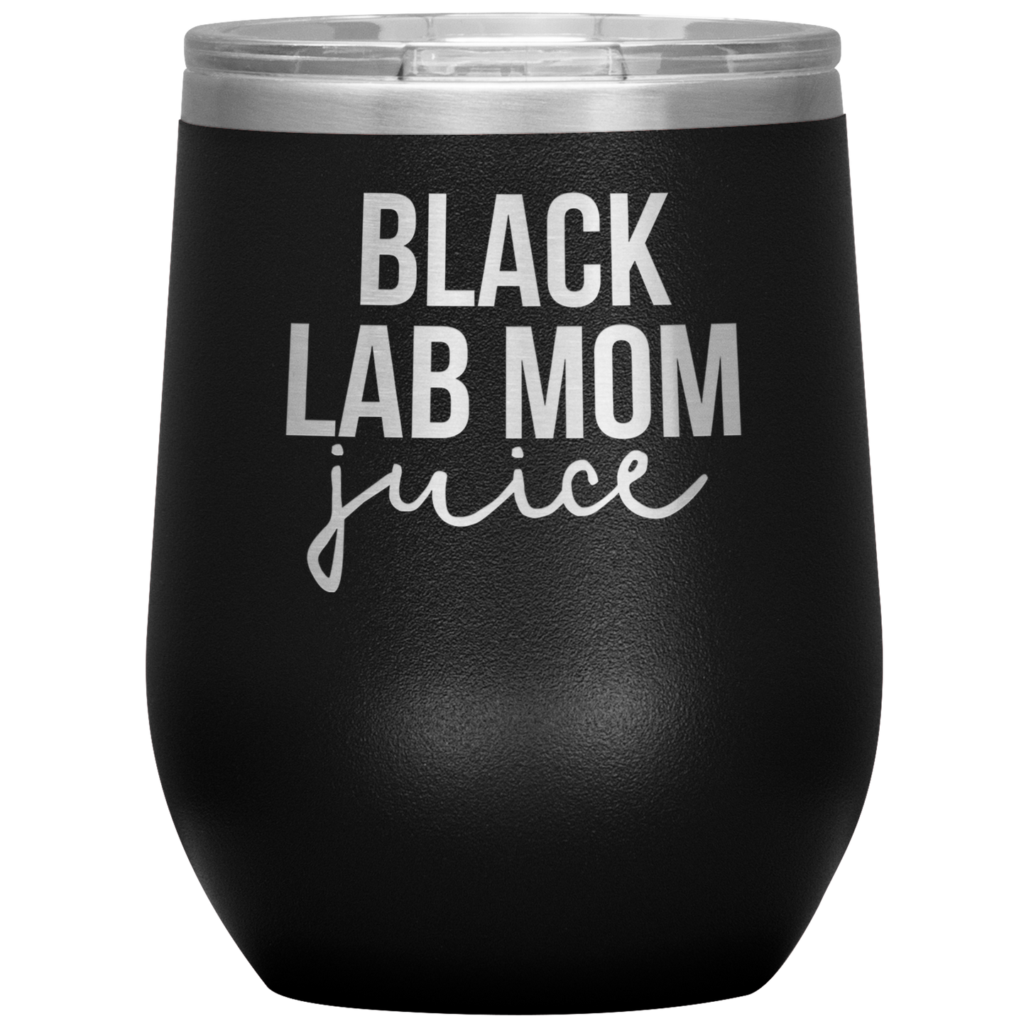 Verre de vin de maman de laboratoire noir, cadeaux de maman de laboratoire noirs, tasse de vin de voyage, cadeaux d'anniversaire pour les hommes et les femmes