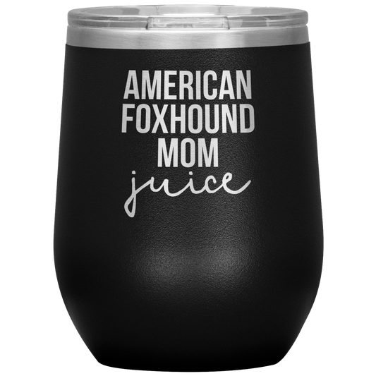 American Foxhound Mom Wine Tumbler, Funny Travel Wine Cup, Birthday Gifts for Men and Women