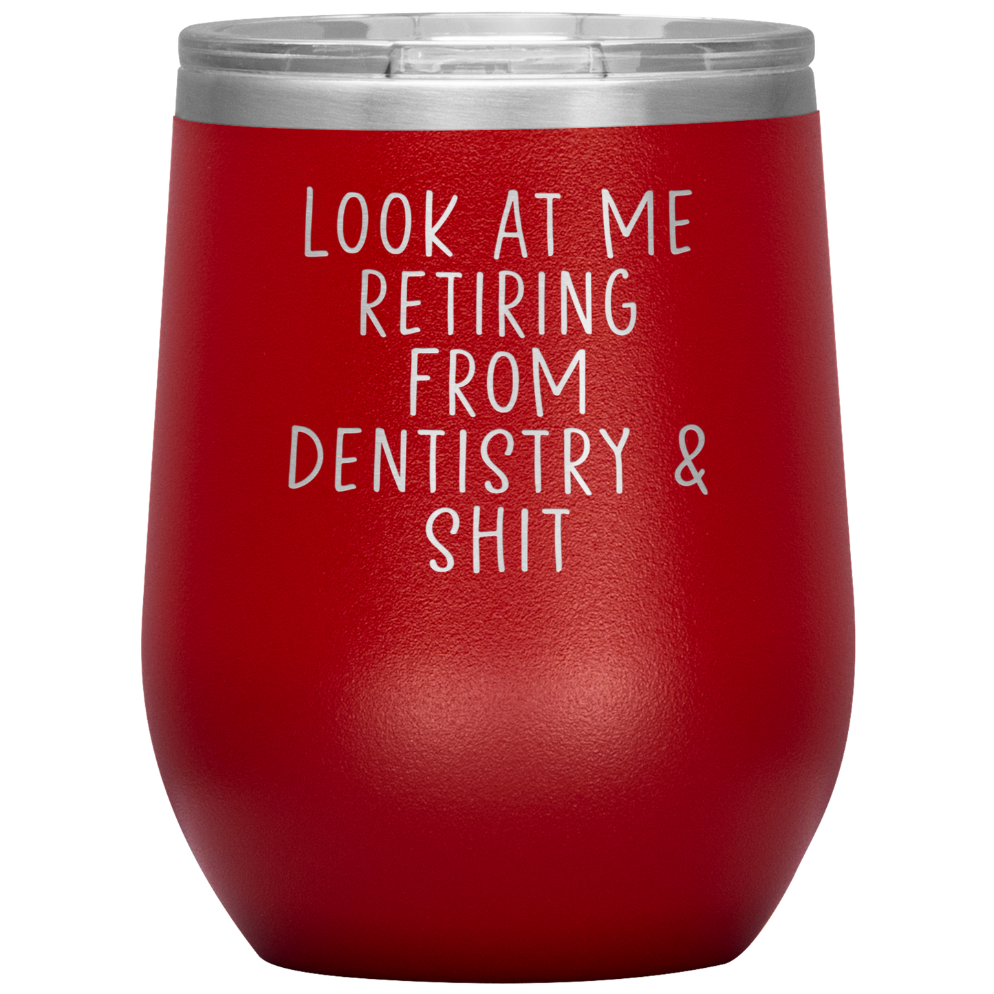 Dentista Pensione Vino Tumbler, Dentista Pensionamento Regali, Travel Wine Cup, Regali di compleanno per uomini e donne