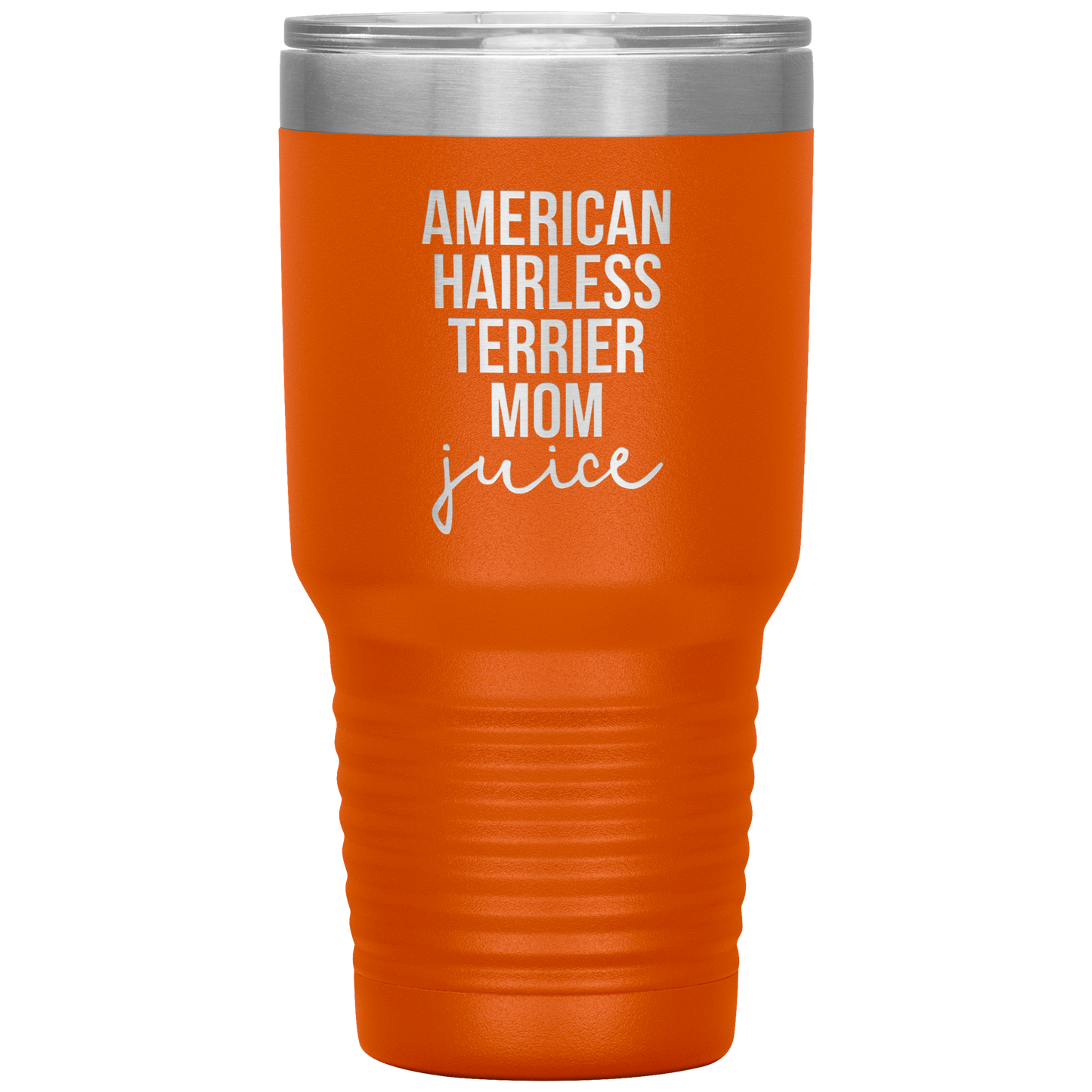 American Hairless Terrier Mom Tumbler, Funny Travel Coffee Mug, Birthday Gifts for Men and Women