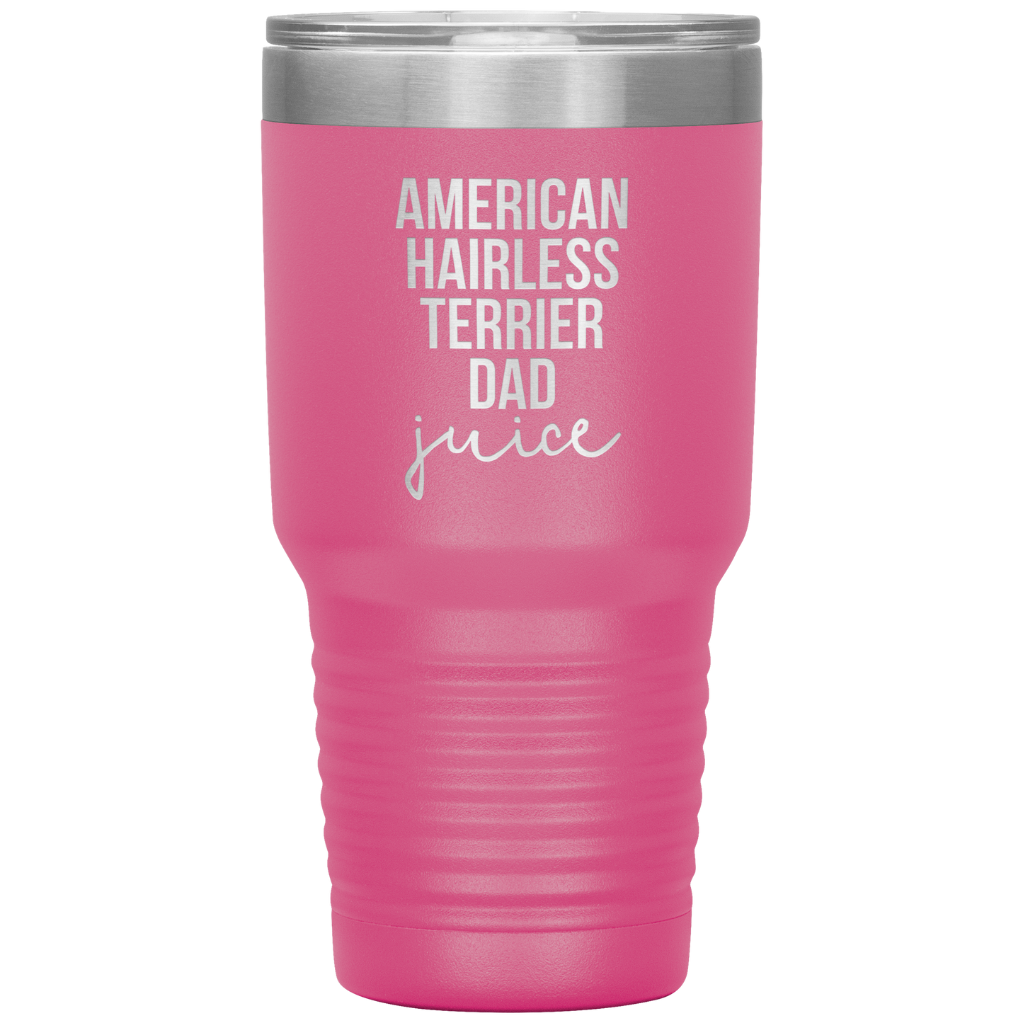 American Hairless Terrier Dad Tumbler, Funny Travel Coffee Mug, Birthday Gifts for Men and Women