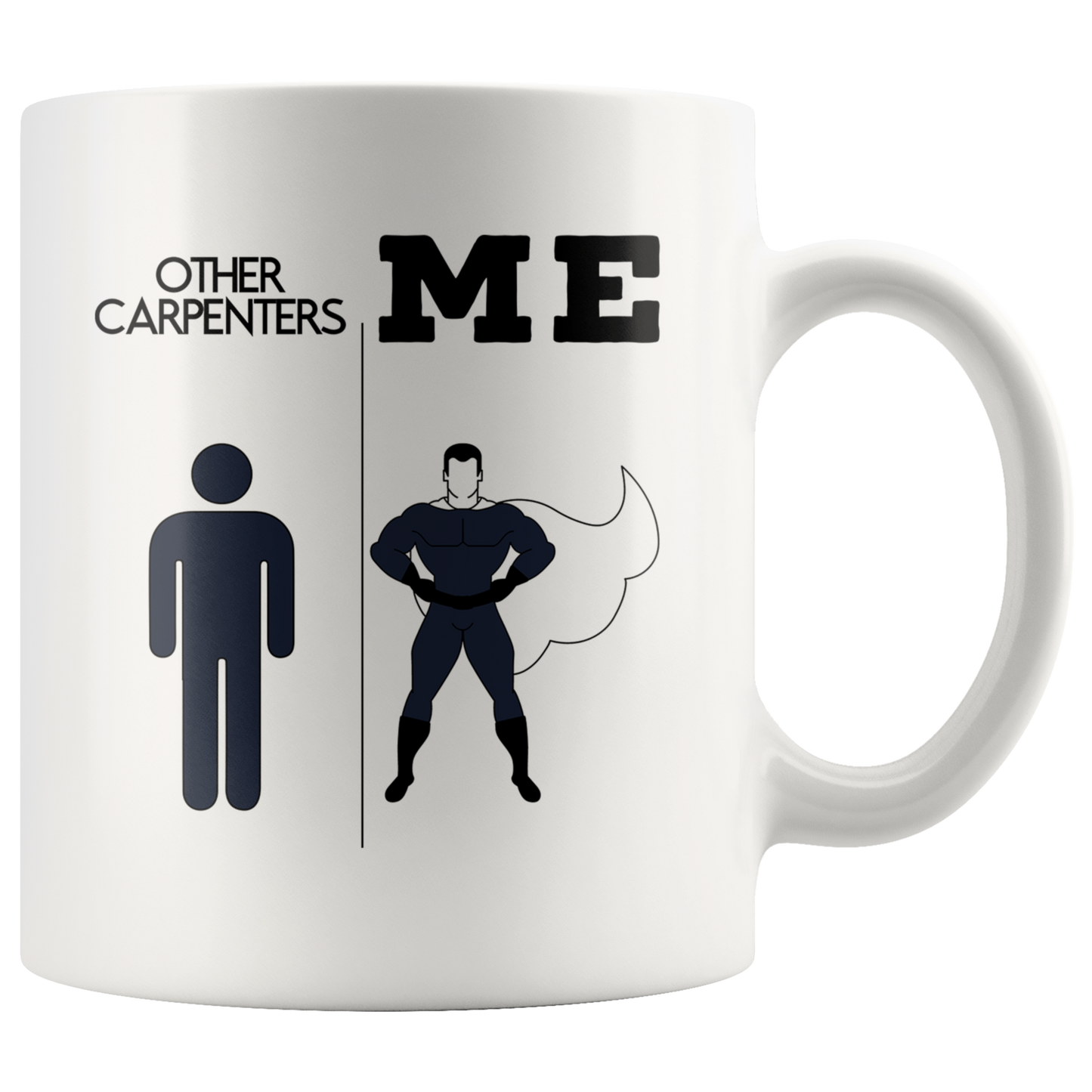 Carpenter Gifts, Coffee Mug, Two Tone Accent Cup, Birthday Gift for Men and Women