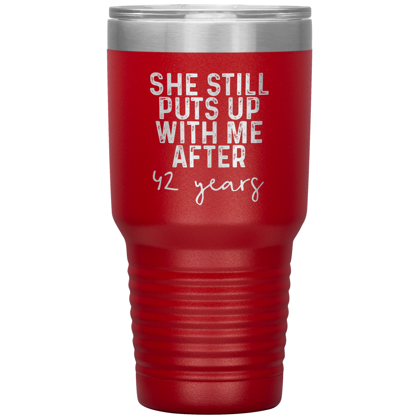 42nd Anniversary Gifts for Husband and Wife, Coffee Mug, Tumbler, Birthday Gifts for Men and Women