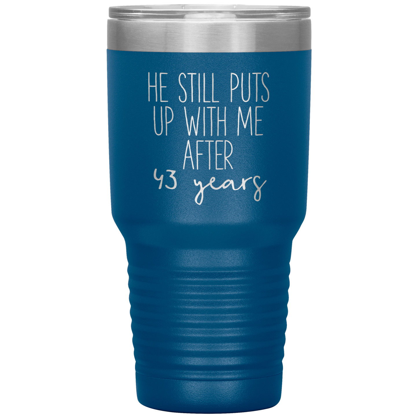 43rd Anniversary Gifts for Husband and Wife, Coffee Mug, Tumbler, Birthday Gifts for Men and Women