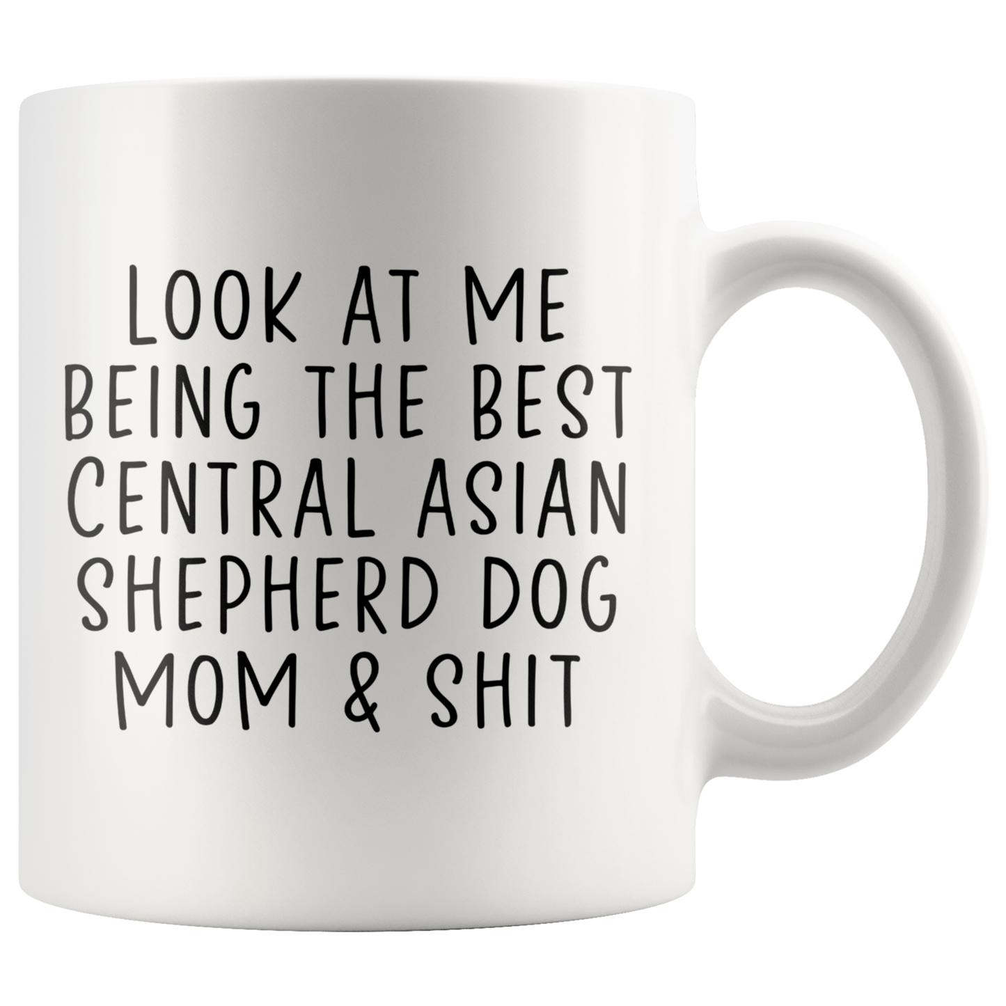 Central Asian Shepherd Dog Mom Gifts, Coffee Mug, Two Tone Accent Cup, Birthday Gift for Men and Women