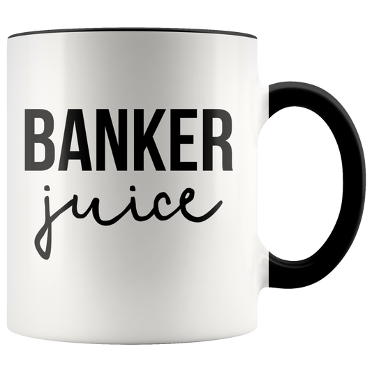 Banker Gifts, Coffee Mug, Two Tone Accent Cup, Birthday Gift for Men and Women