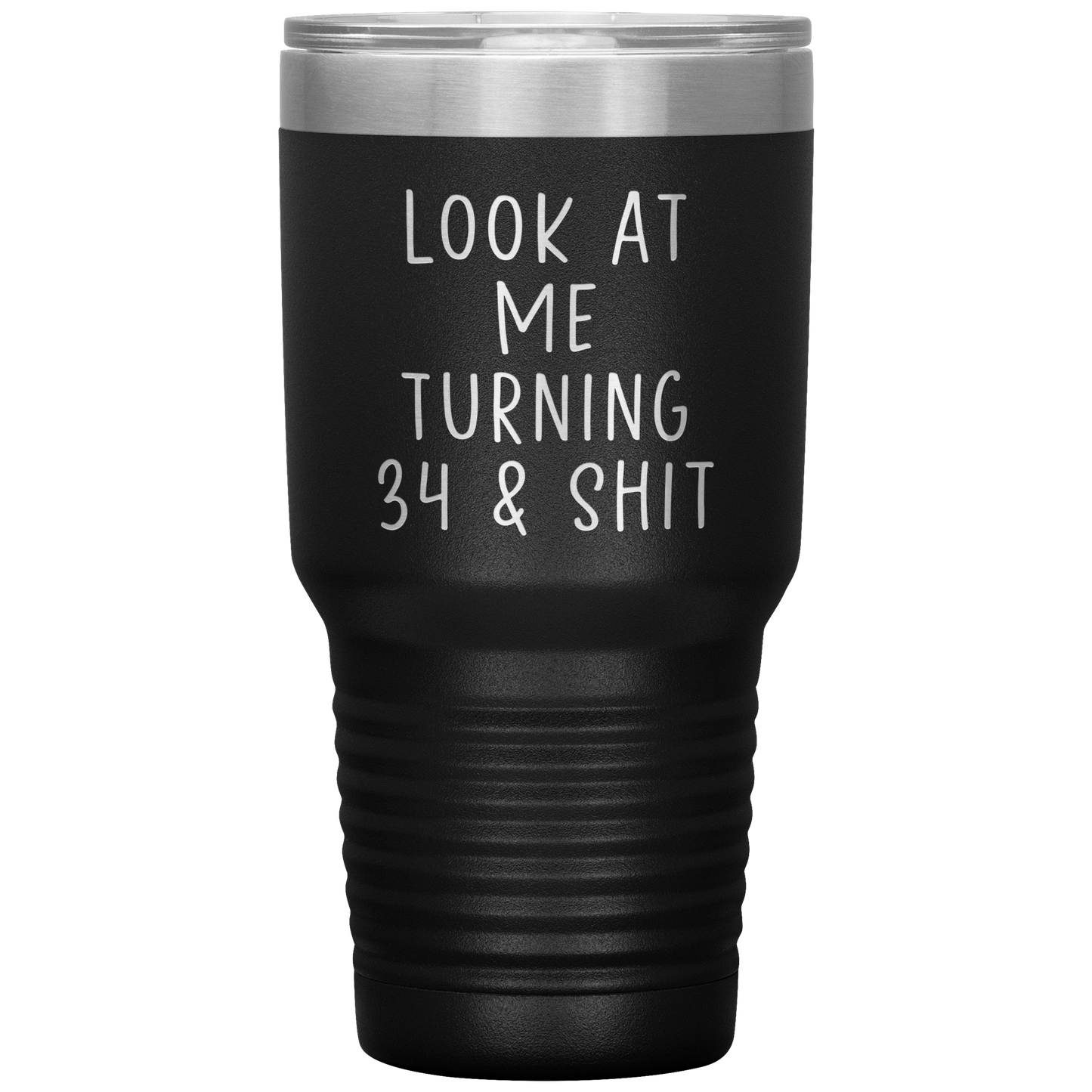 34th Birthday Tumbler, 34th Birthday Gifts, Travel Coffee Mug, Birthday Gifts for Men and Women