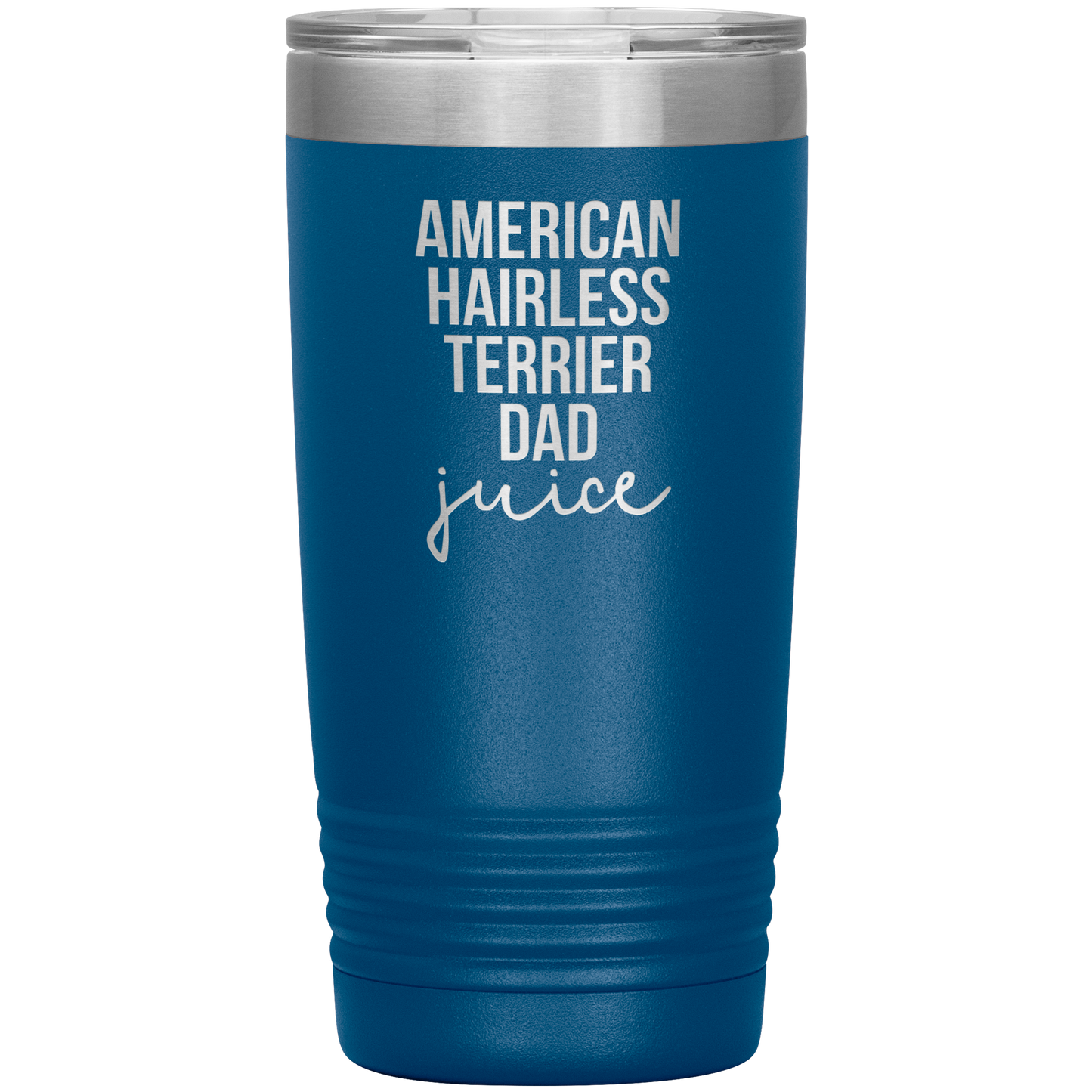 American Hairless Terrier Dad Tumbler, Funny Travel Coffee Mug, Birthday Gifts for Men and Women