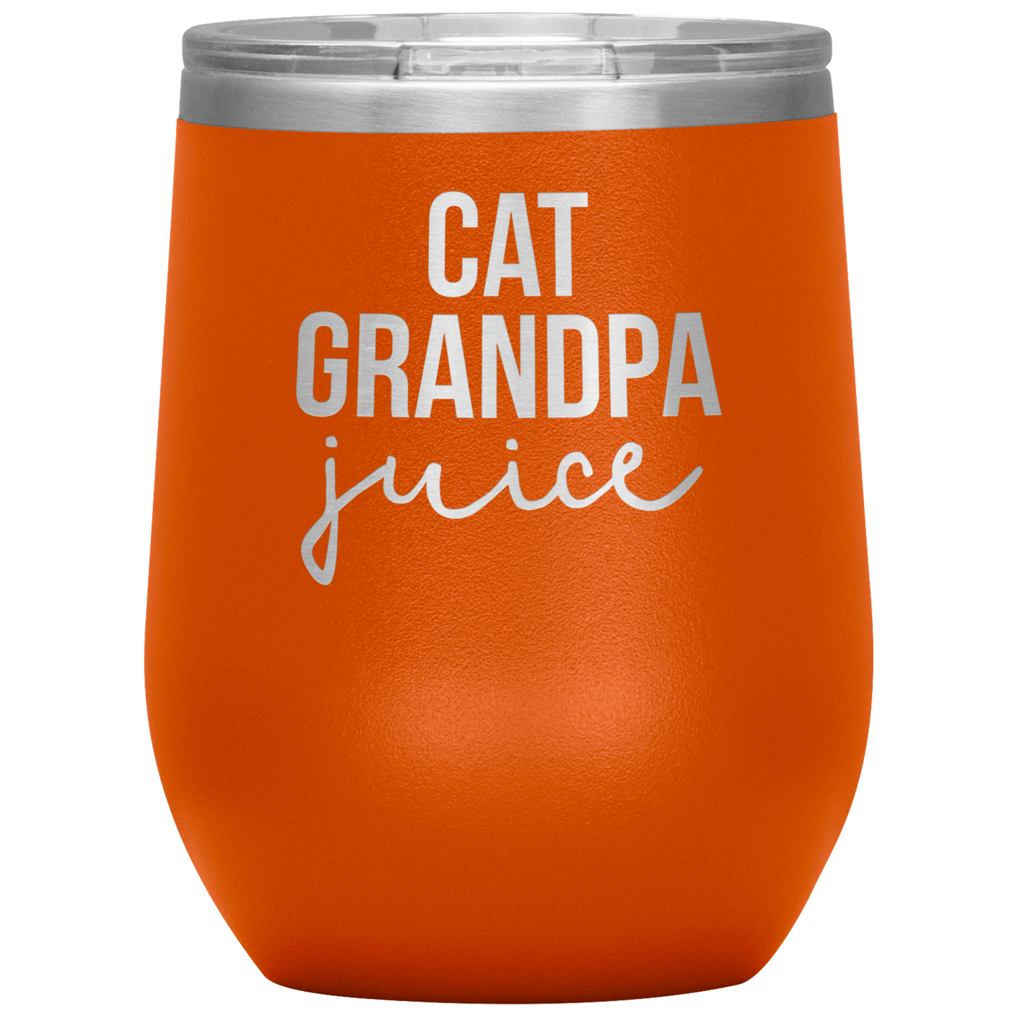 Cat Grandpa Wine Tumbler, Cat Grandpa Gifts, Travel Wine Cup, Birthday Gifts for Men and Women