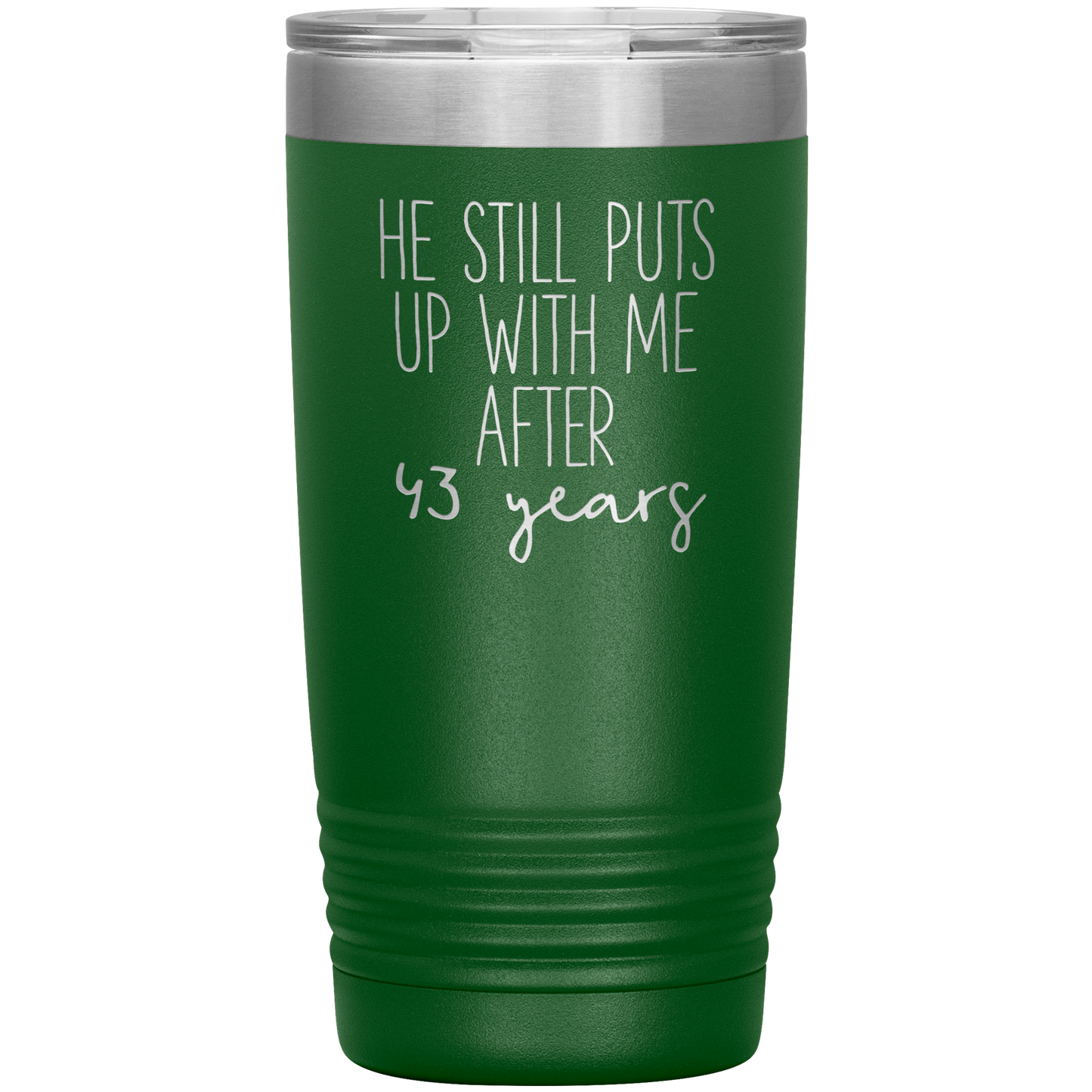 43rd Anniversary Gifts for Husband and Wife, Coffee Mug, Tumbler, Birthday Gifts for Men and Women