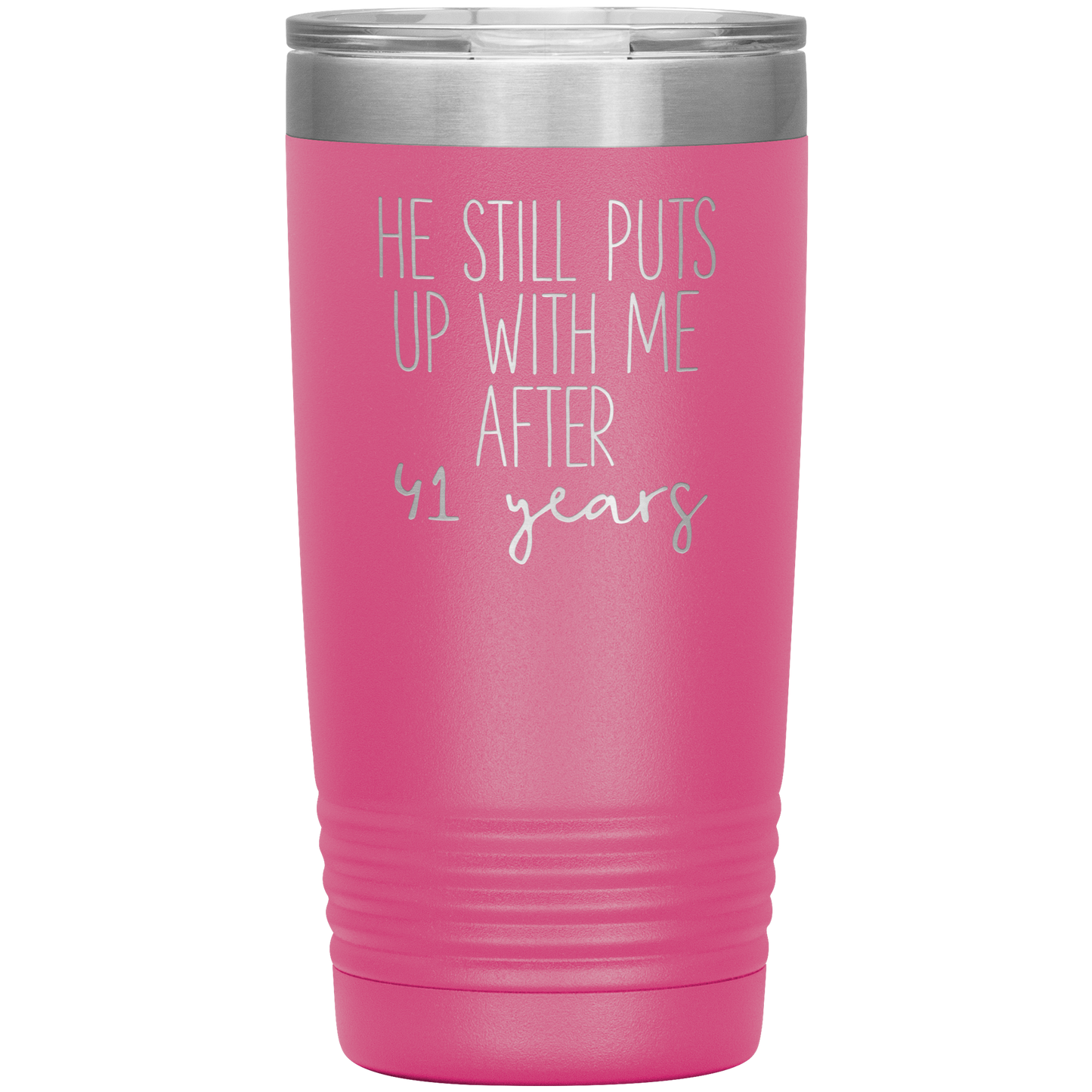 41st Anniversary Gifts for Husband and Wife, Coffee Mug, Tumbler, Birthday Gifts for Men and Women