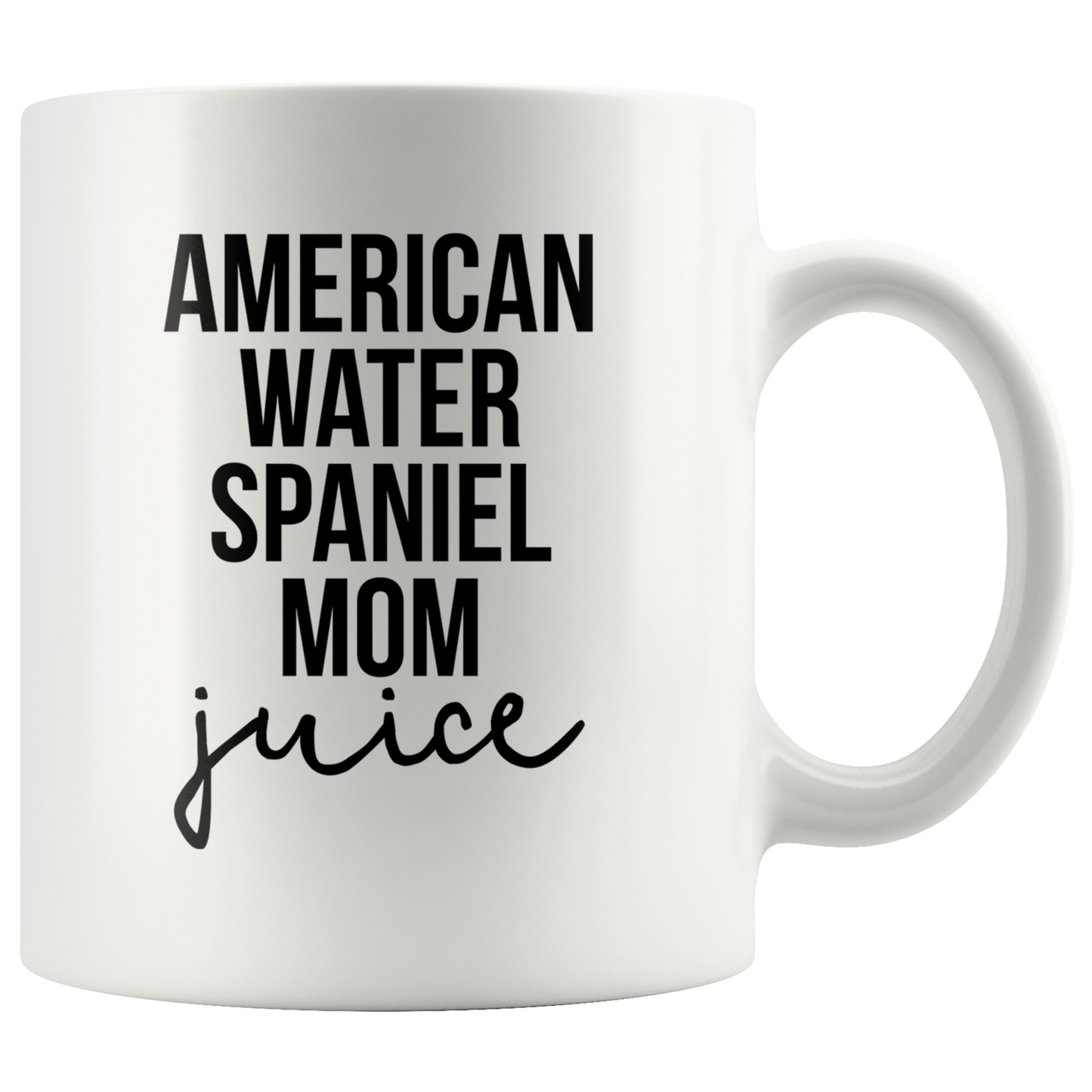 American Water Spaniel Mom Gifts, Coffee Mug, Two Tone Accent Cup, Birthday Gift for Men and Women