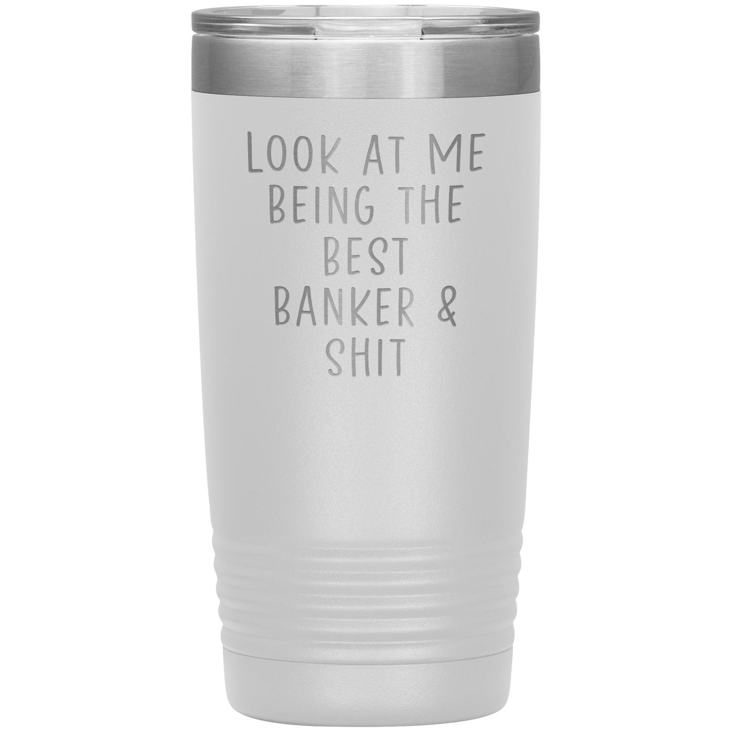 Banker Tumbler, Funny Travel Coffee Mug, Birthday Gifts for Men and Women