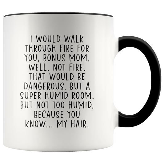 Bonus mom Gifts, Stepmom Coffee Mug, Two Tone Accent Cup, Birthday Gift for Men and Women