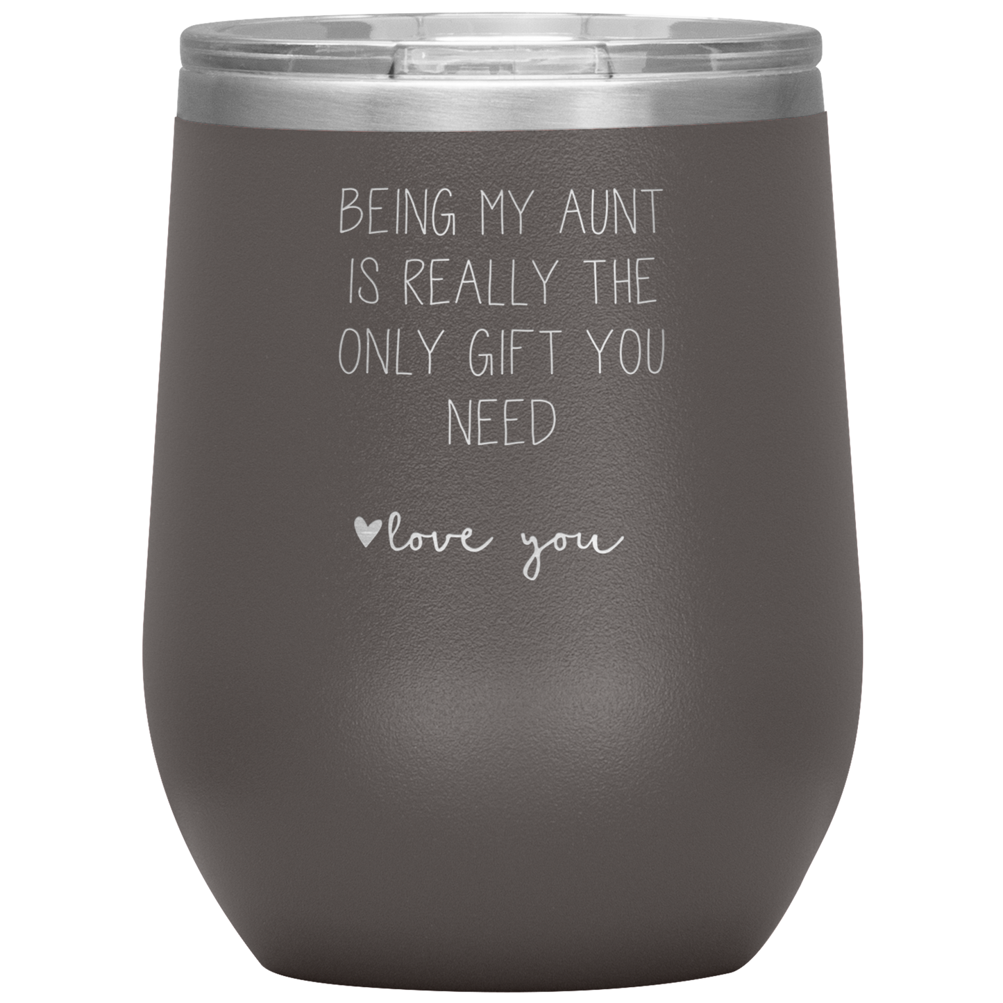 Aunt Wine Tumbler, Aunt Gifts, Travel Wine Cup, Birthday Gifts for Men and Women