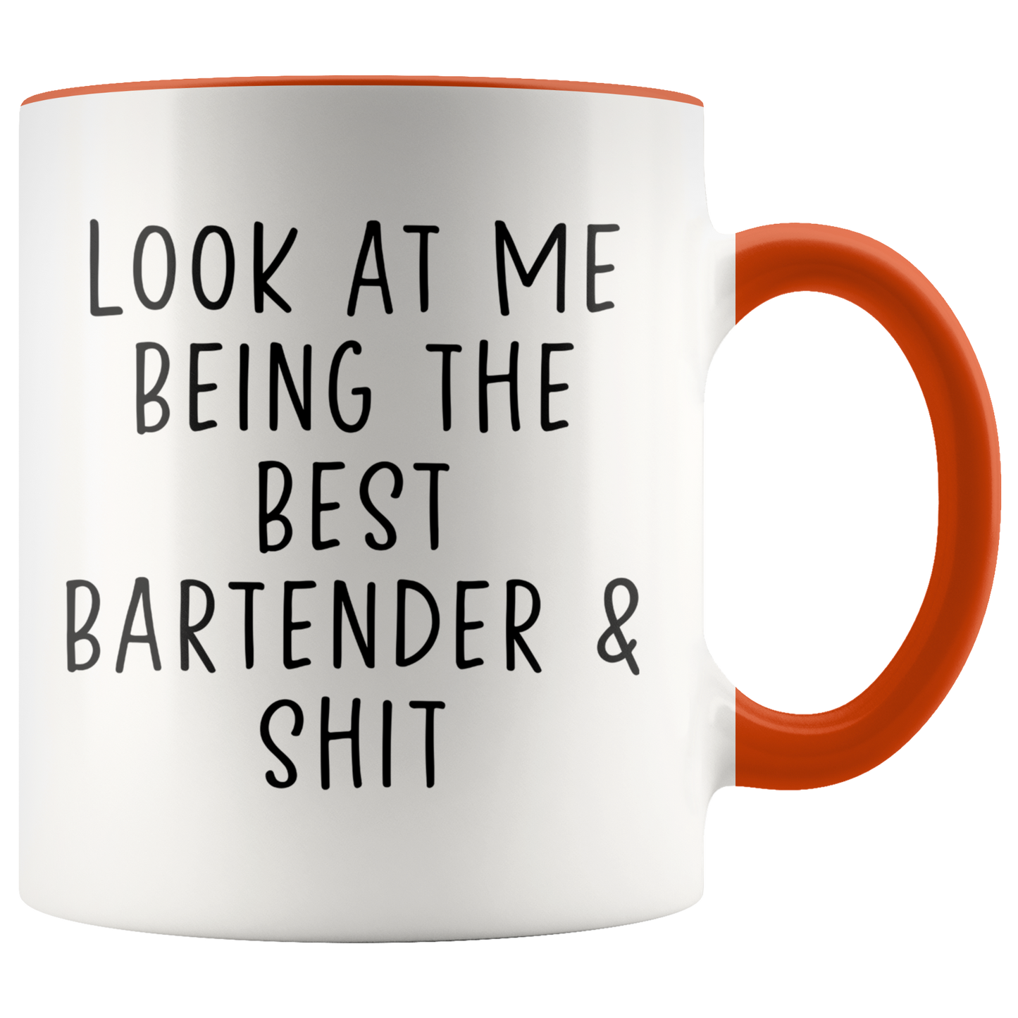 Bartender Gifts, Coffee Mug, Two Tone Accent Cup, Birthday Gift for Men and Women