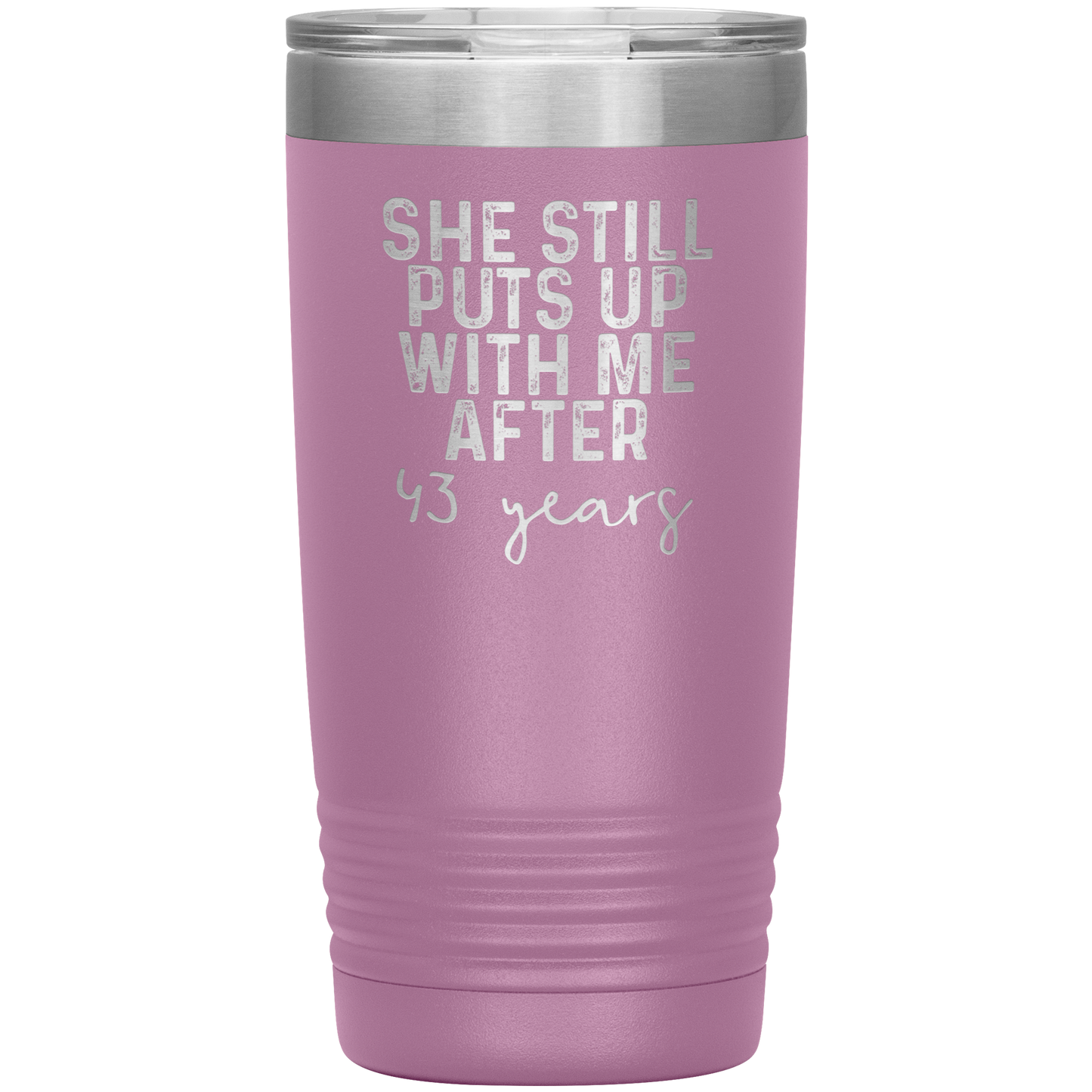 43rd Anniversary Gifts for Husband and Wife, Coffee Mug, Tumbler, Birthday Gifts for Men and Women